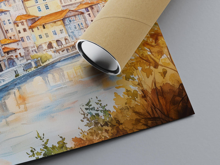 Coimbra watercolor poster Wall Art Coimbra Wall Hanging Home Décor Coimbra Gift Art Lovers Portugal Art Lover Gift Portugal wall art