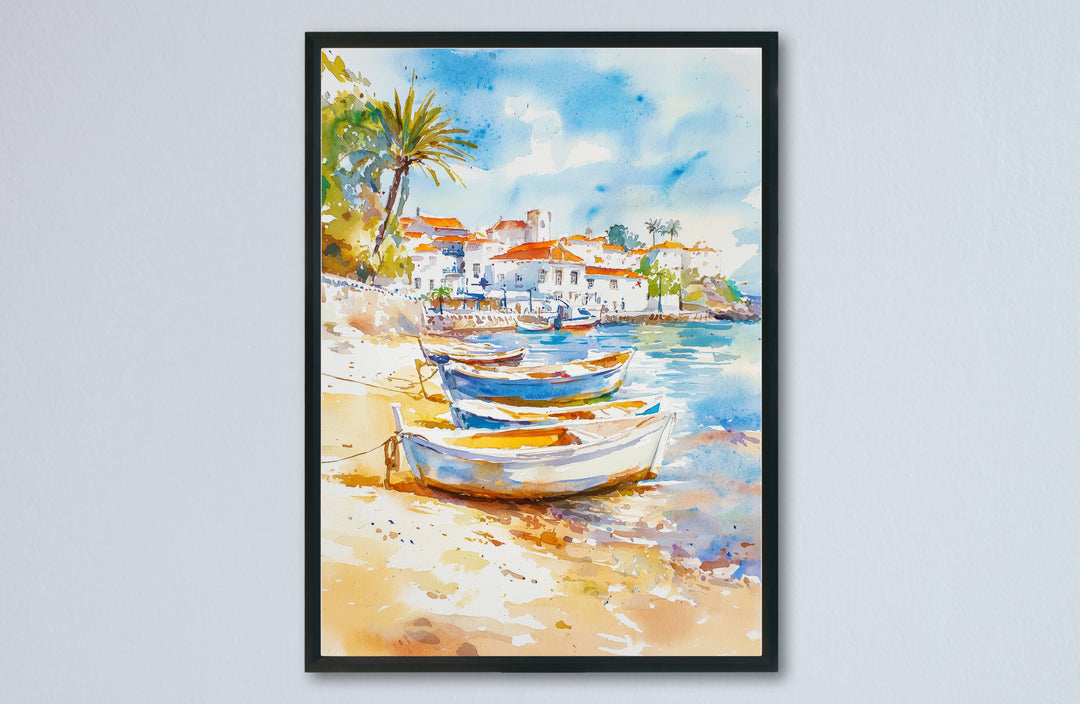 Cascais watercolor poster Wall Art Cascais Wall Hanging Home Décor Cascais Gift Art Lovers Portugal Art Lover Gift Portugal wall art