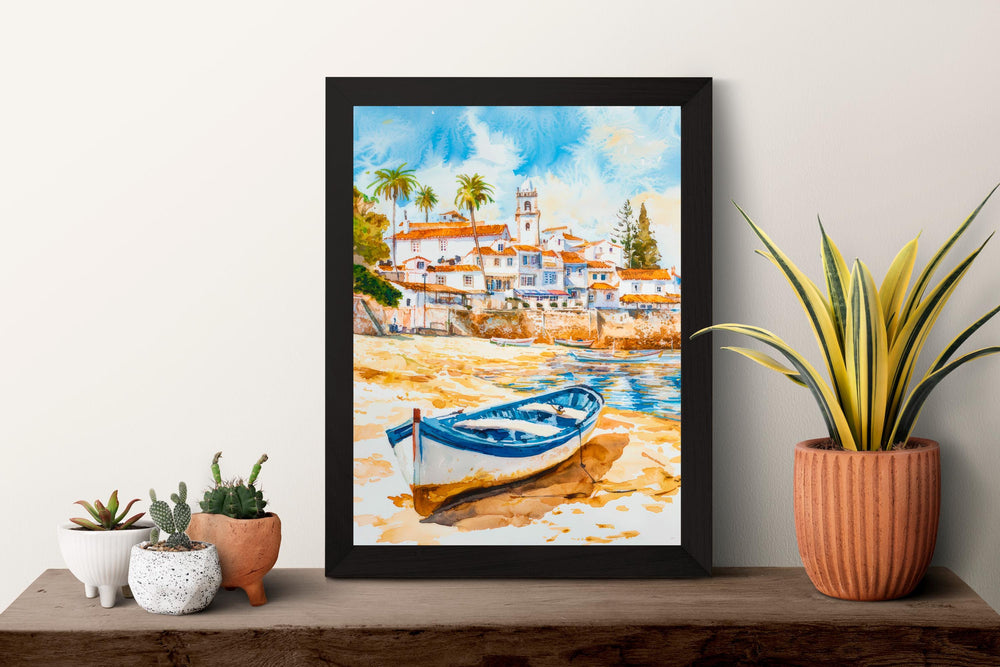 Cascais watercolor poster Wall Art Cascais Wall Hanging Home Décor Cascais Gift Art Lovers Portugal Art Lover Gift Portugal wall art