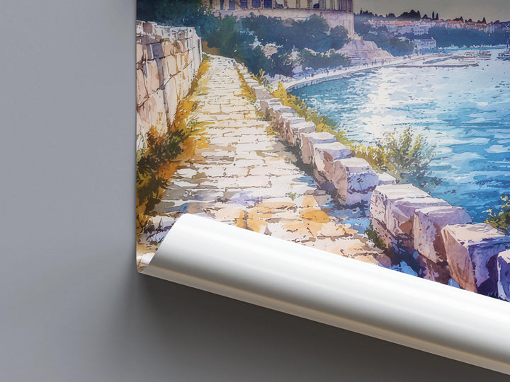 Pula Watercolor Poster Wall Art Pula Wall Hanging Home Décor Pula Gift Art Lovers Croatia Wall Art