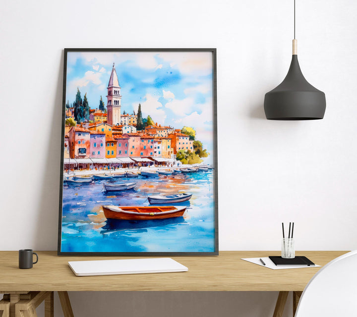 Rovinj Watercolor Poster Wall Art Rovinj Wall Hanging Home Décor Rovinj Gift Art Lovers Croatia Wall Art