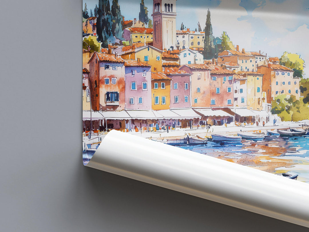 Rovinj Watercolor Poster Wall Art Rovinj Wall Hanging Home Décor Rovinj Gift Art Lovers Croatia Wall Art