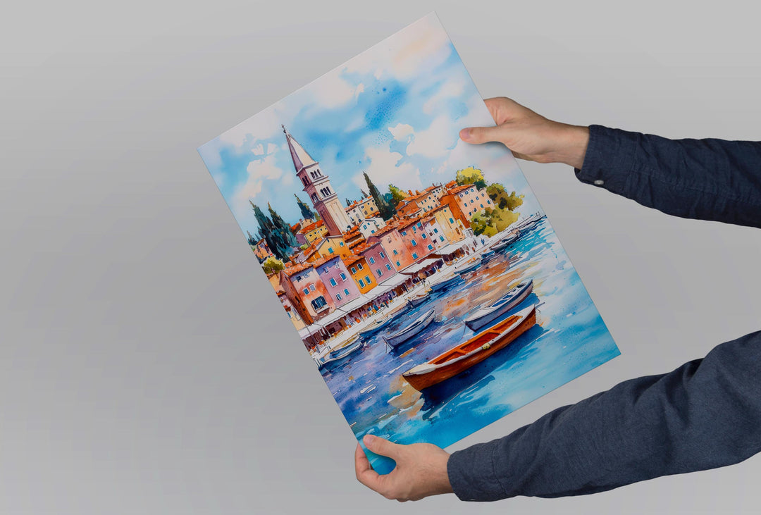 Rovinj Watercolor Poster Wall Art Rovinj Wall Hanging Home Décor Rovinj Gift Art Lovers Croatia Wall Art