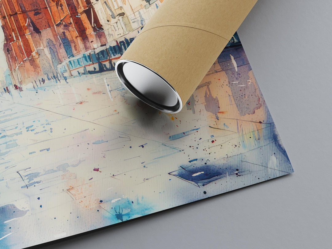Osijek Watercolor Poster Wall Art Osijek Wall Hanging Home Décor Osijek Gift Art Lovers Croatia Wall Art