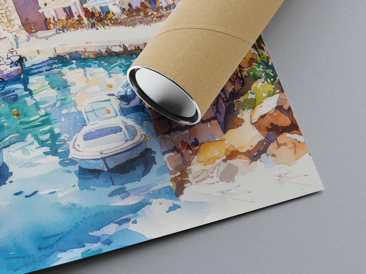 Hvar Watercolor Poster Wall Art Hvar Wall Hanging Home Décor Hvar Gift Art Lovers Croatia Wall Art