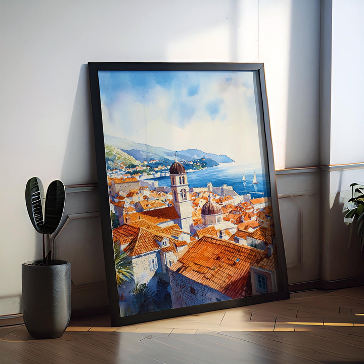 Dubrovnik Watercolor Poster Wall Art Dubrovnik Wall Hanging Home Décor Dubrovnik Gift Art Lovers Croatia Wall Art Dubrovnik Travel Poster