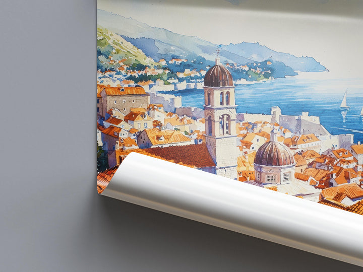 Dubrovnik Watercolor Poster Wall Art Dubrovnik Wall Hanging Home Décor Dubrovnik Gift Art Lovers Croatia Wall Art Dubrovnik Travel Poster