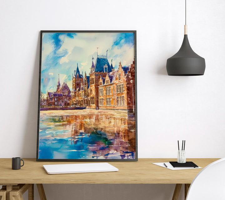 The Hague Watercolor Poster Wall Art The Hague Wall Hanging Home Décor The Hague Gift Art Lovers Netherlands Art Lover Gift
