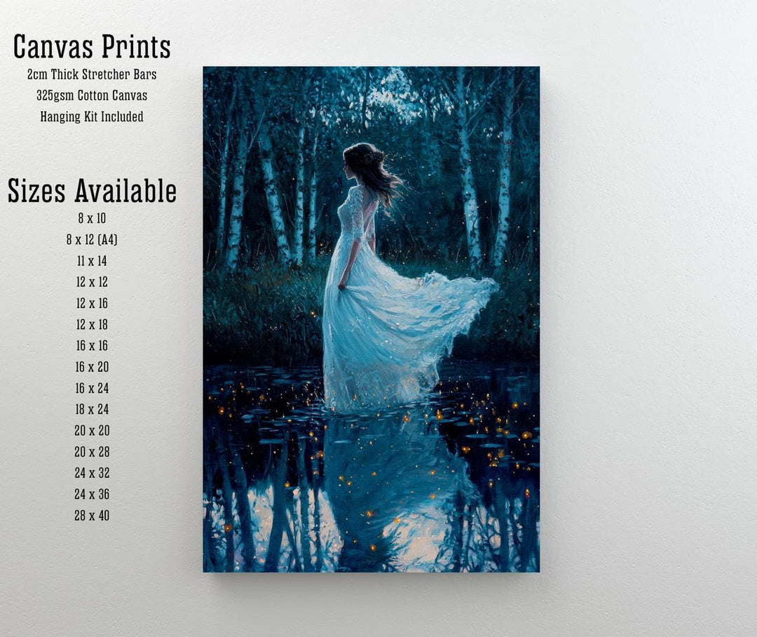 Gothic Ghost Bride Art Print, Haunted Romantic Illustration