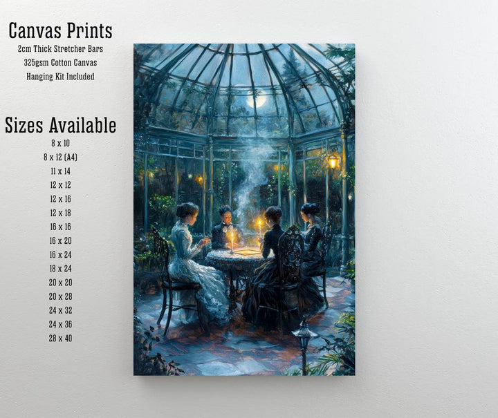 Witch Meeting Poster Magical Gathering Artwork Dark Academia Wall Art Enchanted Nature Illustration Witchcore Decor Vintage Fantasy