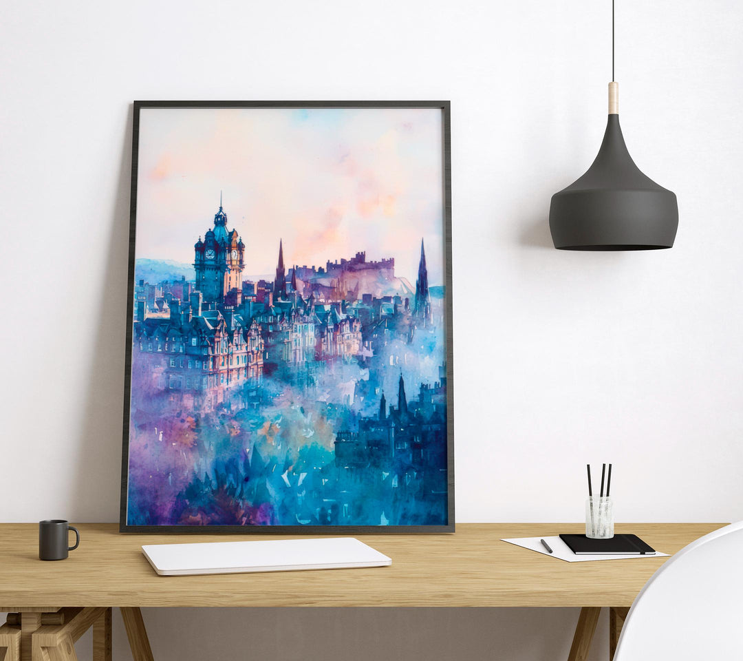 Edinburgh watercolor poster Wall Art Edinburgh Wall Hanging Home Décor Edinburgh Gift Art Lovers Scotland Art Lover Gift Scotland wall art