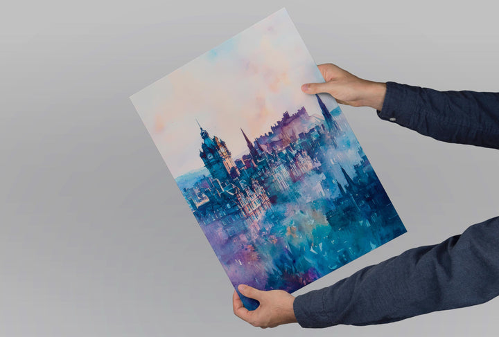 Edinburgh watercolor poster Wall Art Edinburgh Wall Hanging Home Décor Edinburgh Gift Art Lovers Scotland Art Lover Gift Scotland wall art