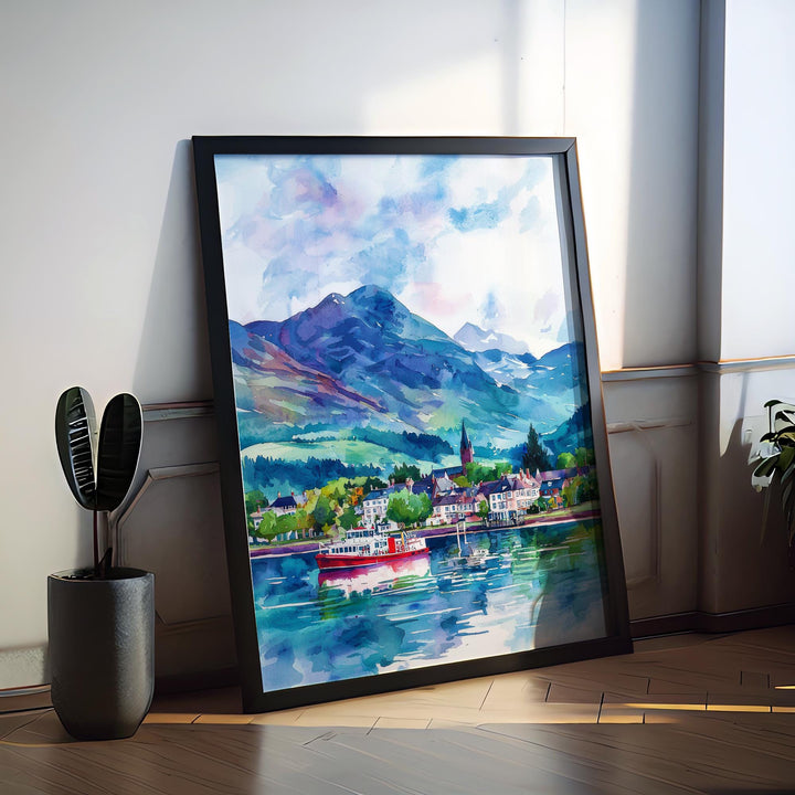 Fort William watercolor poster Wall Art Fort William Wall Hanging Home Décor Fort William Gift Art Lovers Scotland Art Lover Gift Scotland