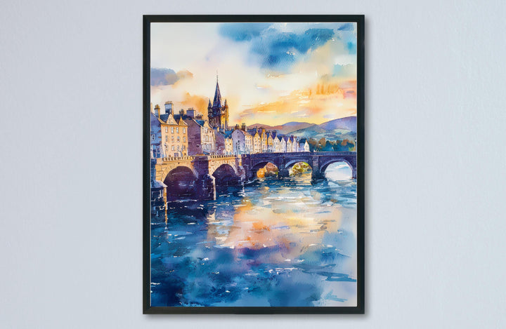 Inverness watercolor poster Wall Art Inverness Wall Hanging Home Décor Inverness Gift Art Lovers Scotland Art Lover Gift Scotland wall art