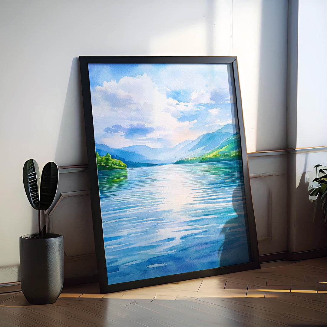 Loch Lomond watercolor poster Wall Art Loch Lomond Wall Hanging Home Décor Loch Lomond Gift Art Lovers Scotland Art Lover Gift Scotland