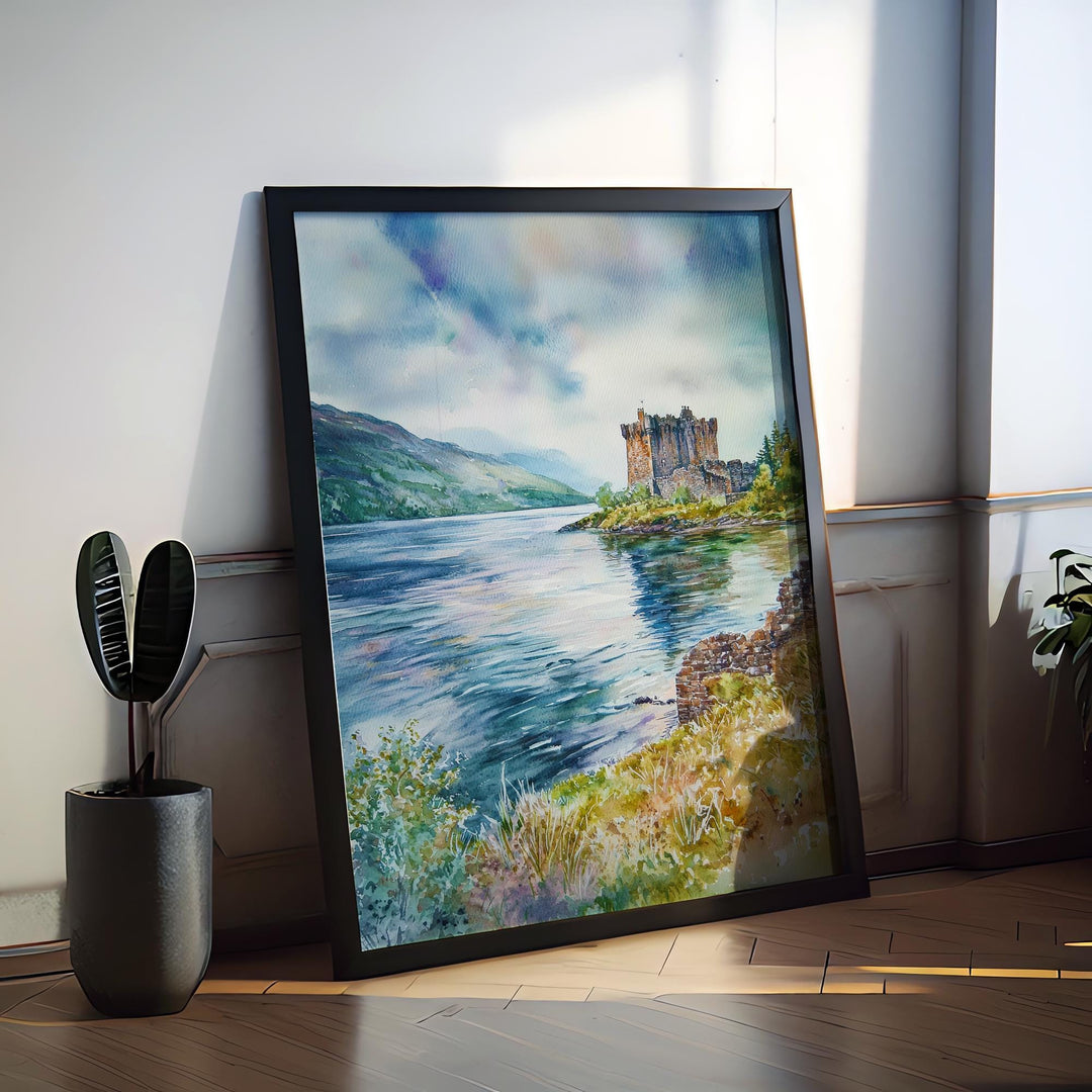 Loch Ness watercolor poster Wall Art Loch Ness Wall Hanging Home Décor Loch Ness Gift Art Lovers Scotland Art Lover Gift Scotland wall art