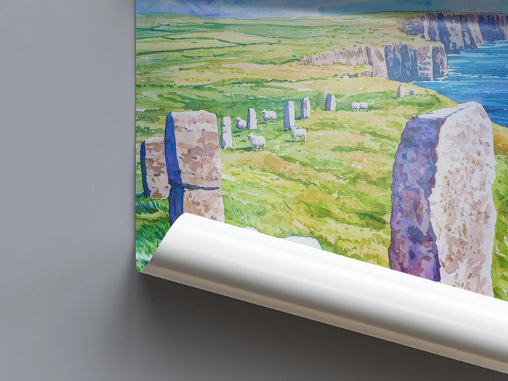 Orkney Islands watercolor poster Wall Art Orkney Islands Wall Hanging Home Décor Orkney Islands Gift Art Lovers Scotland Art Lover Gift