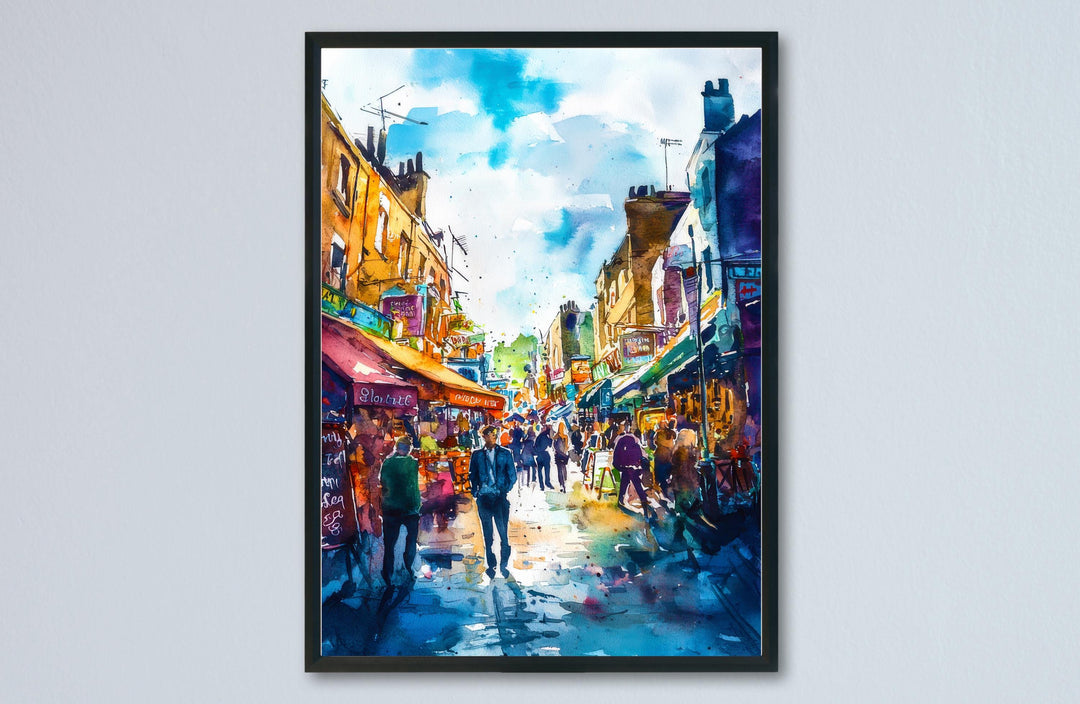Camden Market watercolor poster Wall Art Camden Market Wall Hanging Home Décor Camden Market Gift Art Lovers England Art Lover Gift