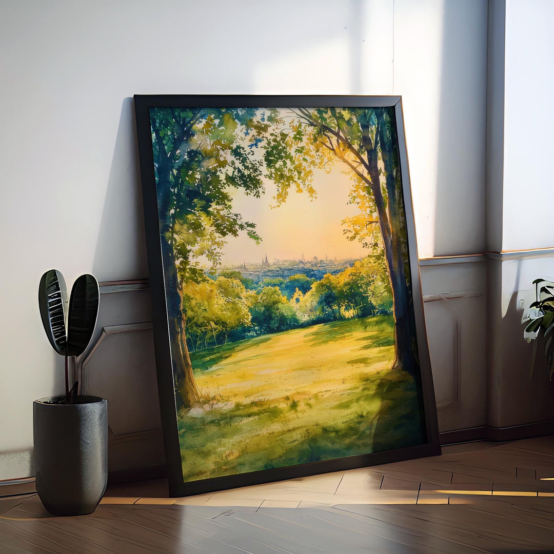 Hampstead Heath watercolor poster Wall Art Hampstead Heath Wall Hanging Home Décor Hampstead Heath Gift Art Lovers England Art Lover Gift