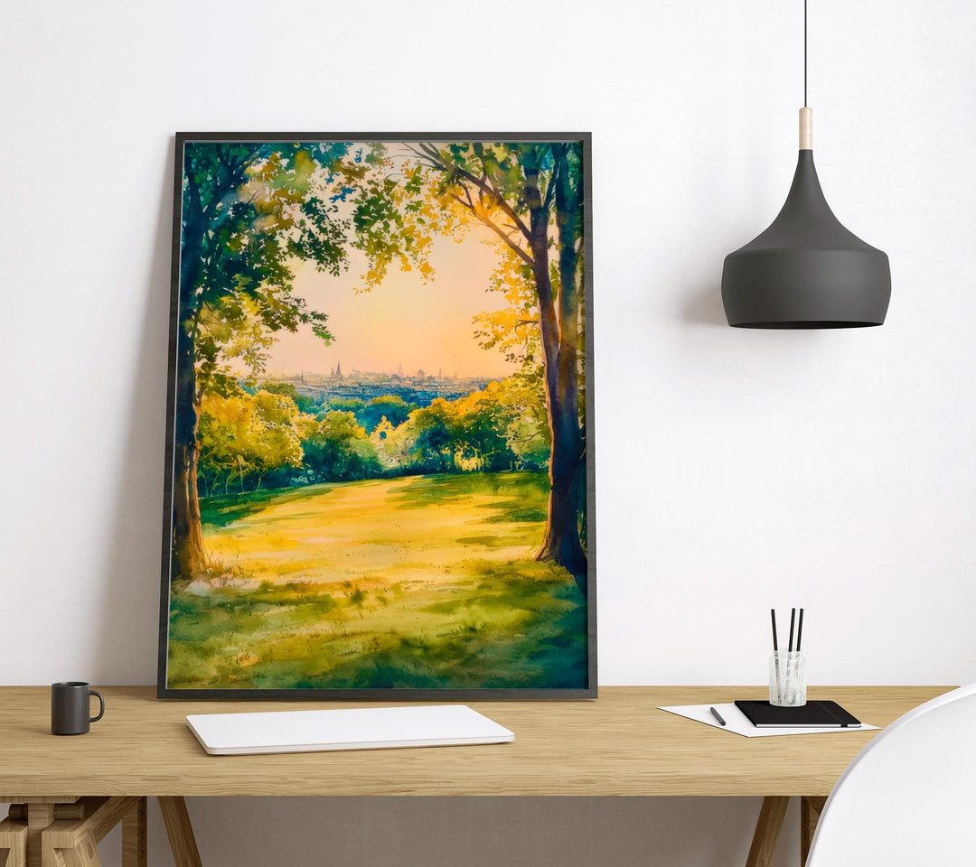 Hampstead Heath watercolor poster Wall Art Hampstead Heath Wall Hanging Home Décor Hampstead Heath Gift Art Lovers England Art Lover Gift