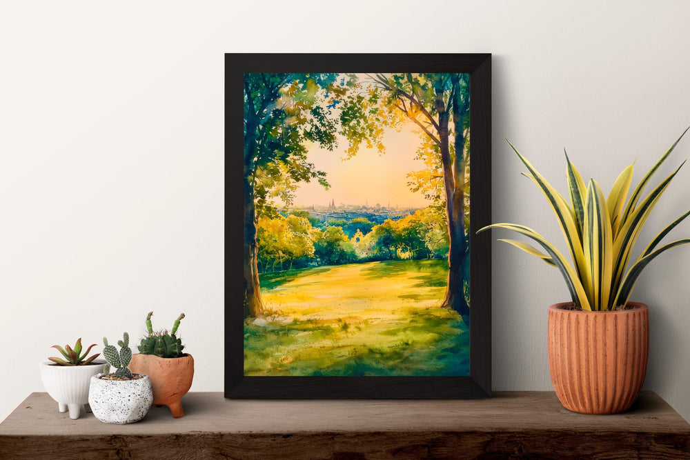 Hampstead Heath watercolor poster Wall Art Hampstead Heath Wall Hanging Home Décor Hampstead Heath Gift Art Lovers England Art Lover Gift