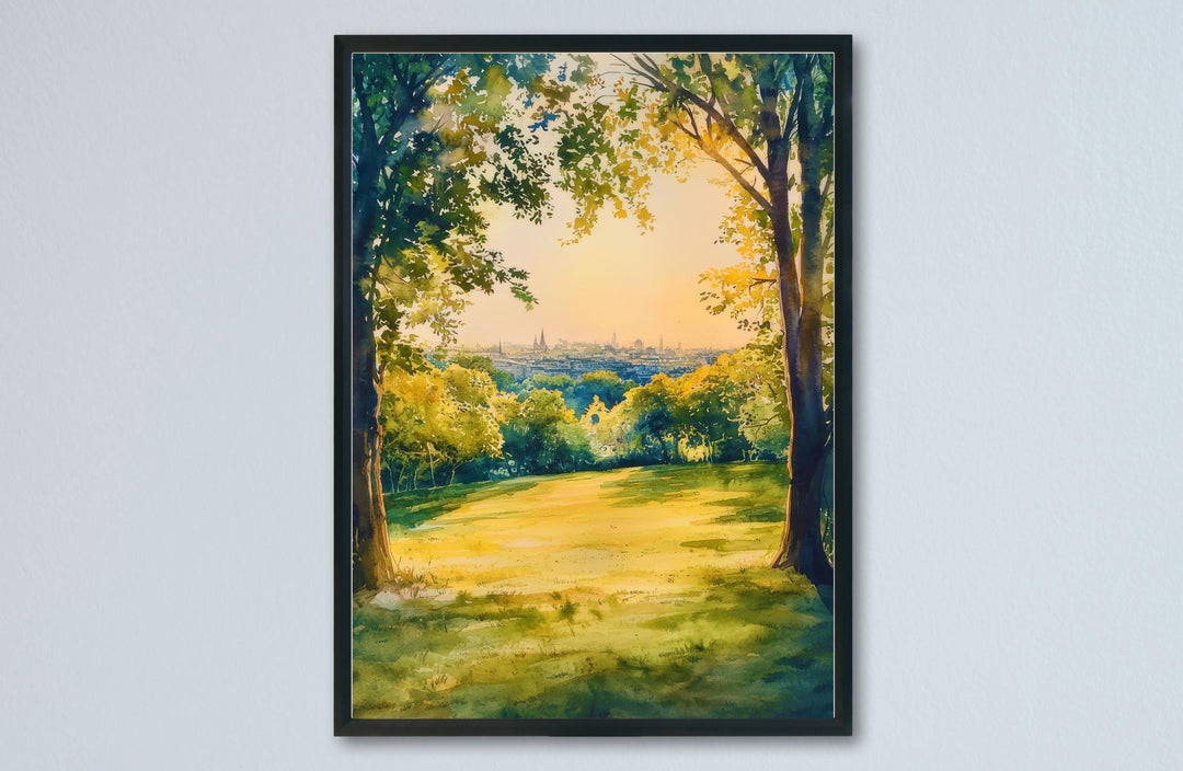 Hampstead Heath watercolor poster Wall Art Hampstead Heath Wall Hanging Home Décor Hampstead Heath Gift Art Lovers England Art Lover Gift