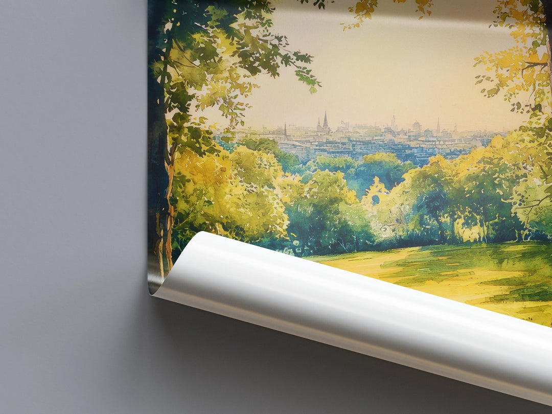 Hampstead Heath watercolor poster Wall Art Hampstead Heath Wall Hanging Home Décor Hampstead Heath Gift Art Lovers England Art Lover Gift