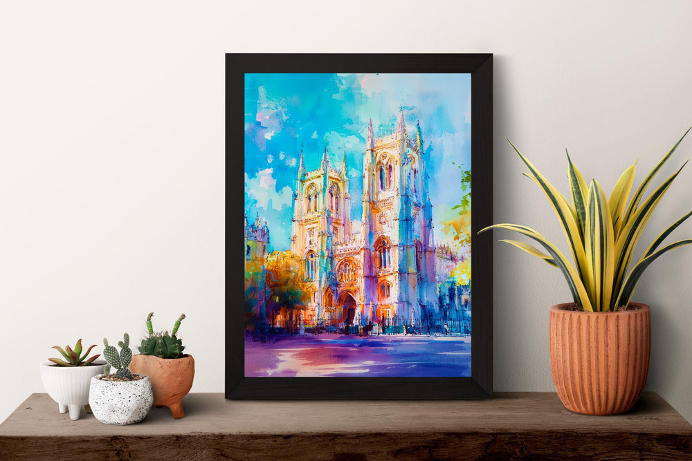 Westminster Abbey watercolor poster Wall Art Westminster Abbey Wall Hanging Home Décor Westminster Abbey Gift Art Lovers England Art Lover