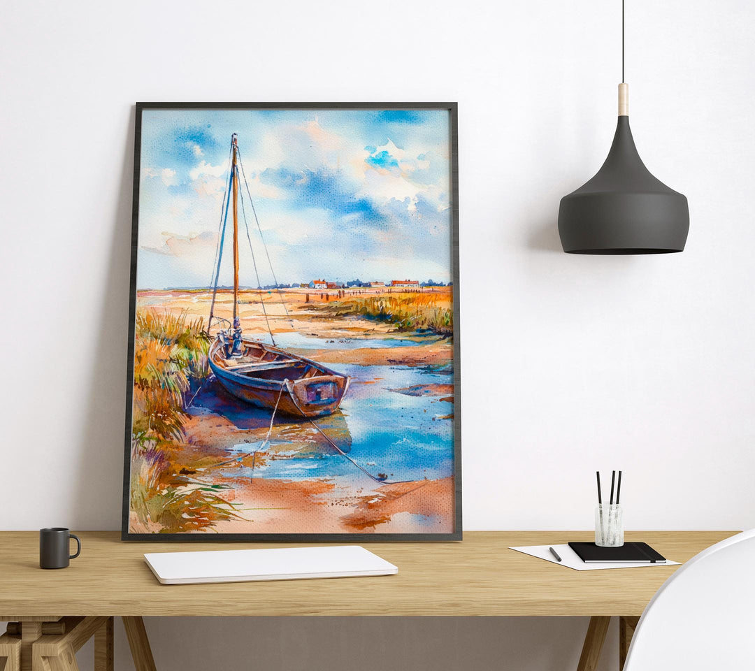Blakeney watercolor poster Wall Art Blakeney Wall Hanging Home Décor Blakeney Gift Art Lovers England Art Lover Gift England wall art