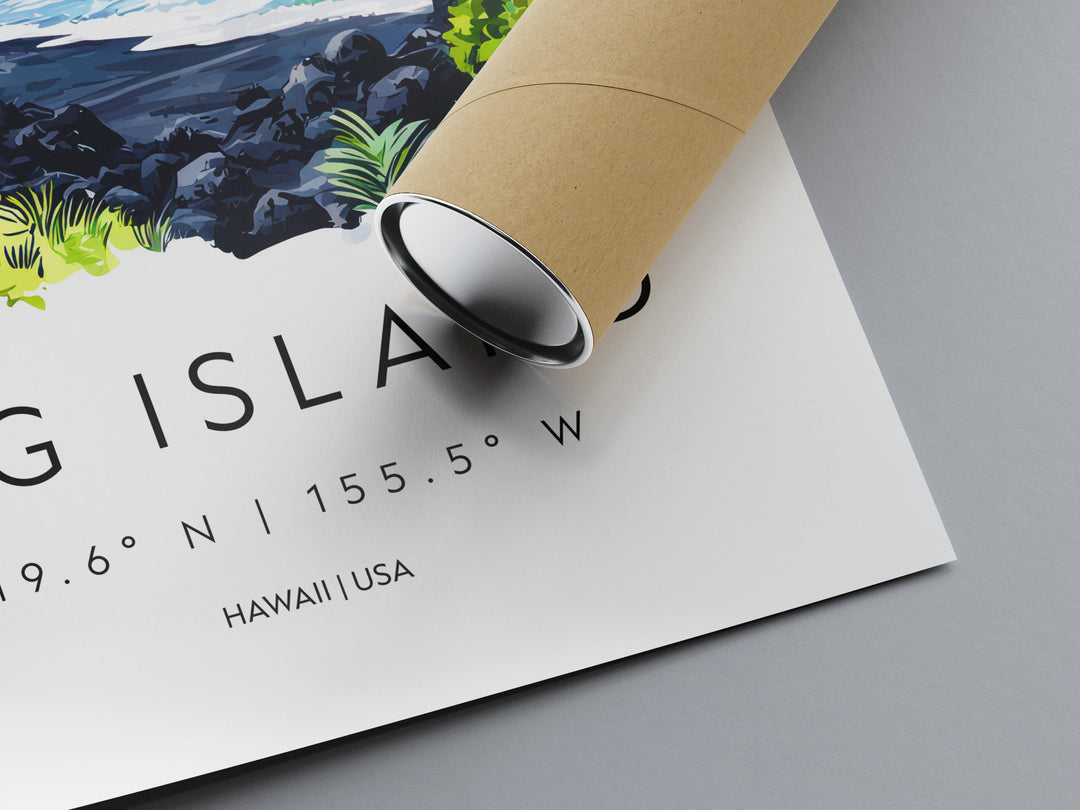Big Island watercolor poster Wall Art Big Island Wall Hanging Home Décor Big Island Gift Art Lovers Hawaii Art Lover Gift Hawaii wall art