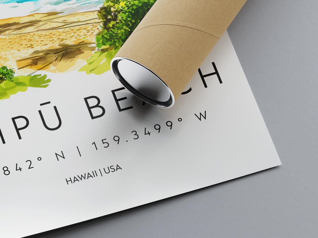 Poipu Beach watercolor poster Wall Art Poipu Beach Wall Hanging Home Décor Poipu Beach Gift Art Lovers Hawaii Art Lover Gift Hawaii wall art