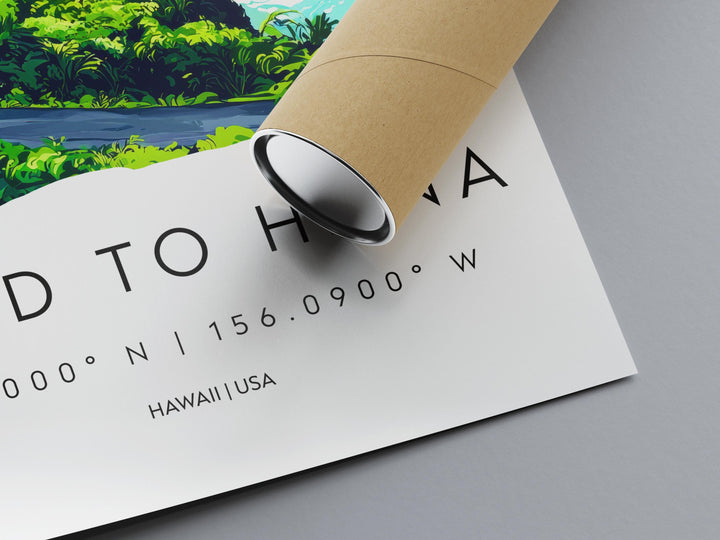 Road to Hana watercolor poster Wall Art Road to Hana Wall Hanging Home Décor Road to Hana Gift Art Lovers Hawaii Art Lover Gift Hawaii