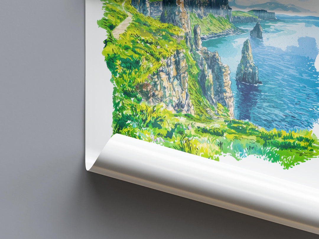 Isle of Skye Watercolor Poster Wall Art Isle of Skye Wall Hanging Home Décor Isle of Skye Gift Art Lovers Scotland Wall Art