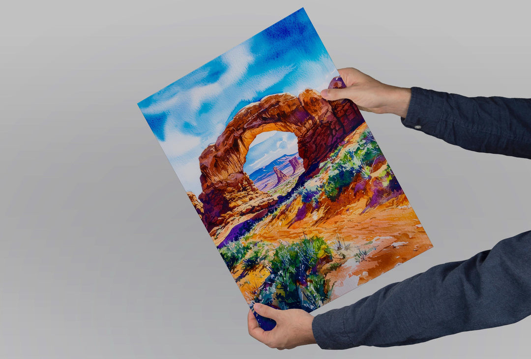 Arches National Park watercolor poster Wall Art Arches National Park Wall Hanging Home Décor Arches National Park Gift Art Lovers Utah