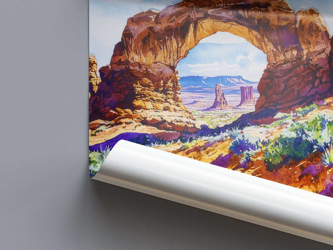 Arches National Park watercolor poster Wall Art Arches National Park Wall Hanging Home Décor Arches National Park Gift Art Lovers Utah