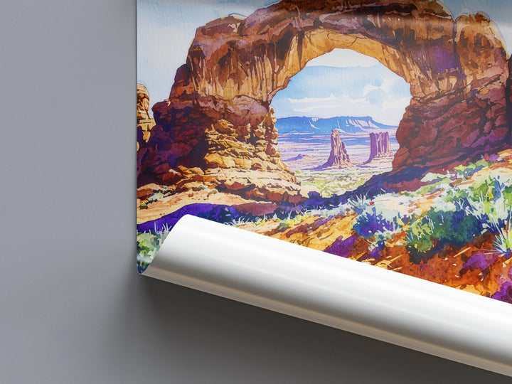 Arches National Park watercolor poster Wall Art Arches National Park Wall Hanging Home Décor Arches National Park Gift Art Lovers Utah
