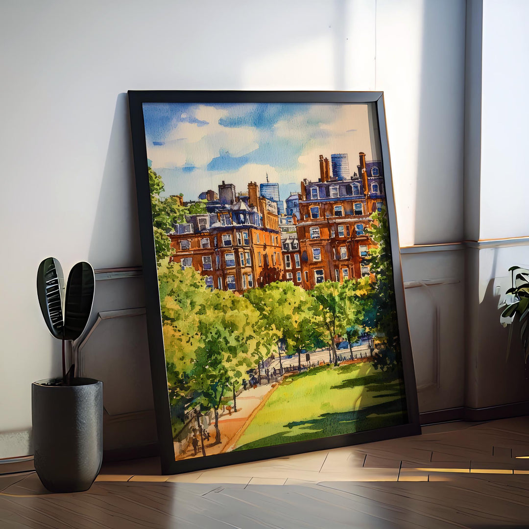 Boston watercolor poster Wall Art Boston Wall Hanging Home Décor Boston Gift Art Lovers Massachusetts Art Lover Gift Massachusetts wall art