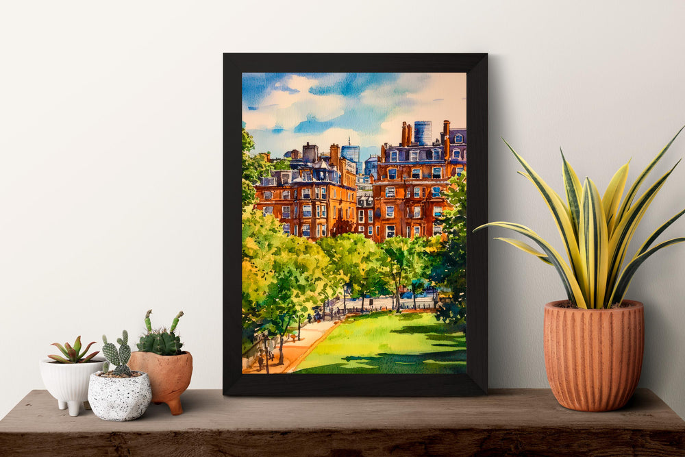 Boston watercolor poster Wall Art Boston Wall Hanging Home Décor Boston Gift Art Lovers Massachusetts Art Lover Gift Massachusetts wall art