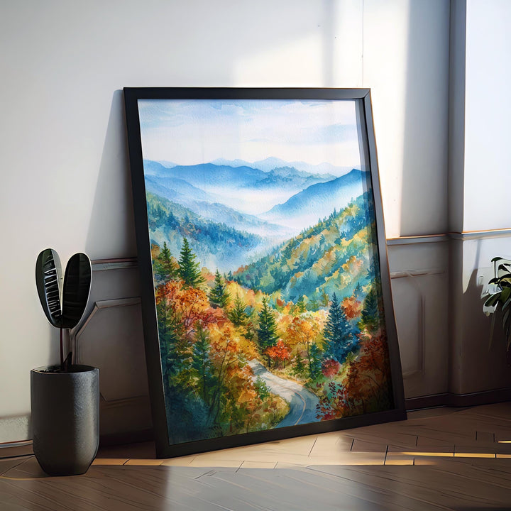 Great Smoky Mountains watercolor poster Wall Art Great Smoky Mountains Wall Hanging Home Décor Great Smoky Mountains Gift Art Lovers