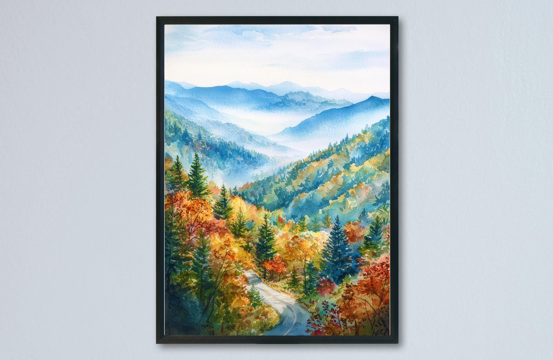 Great Smoky Mountains watercolor poster Wall Art Great Smoky Mountains Wall Hanging Home Décor Great Smoky Mountains Gift Art Lovers