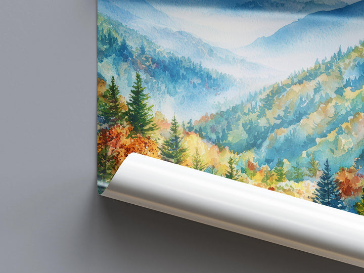 Great Smoky Mountains watercolor poster Wall Art Great Smoky Mountains Wall Hanging Home Décor Great Smoky Mountains Gift Art Lovers