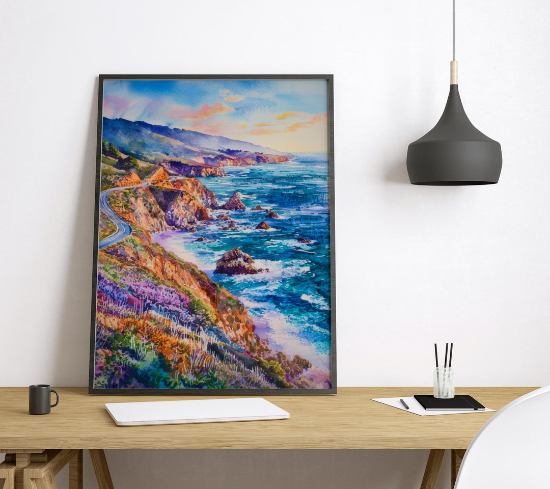 Monterey watercolor poster Wall Art Monterey Wall Hanging Home Décor Monterey Gift Art Lovers California Art Lover Gift California wall art