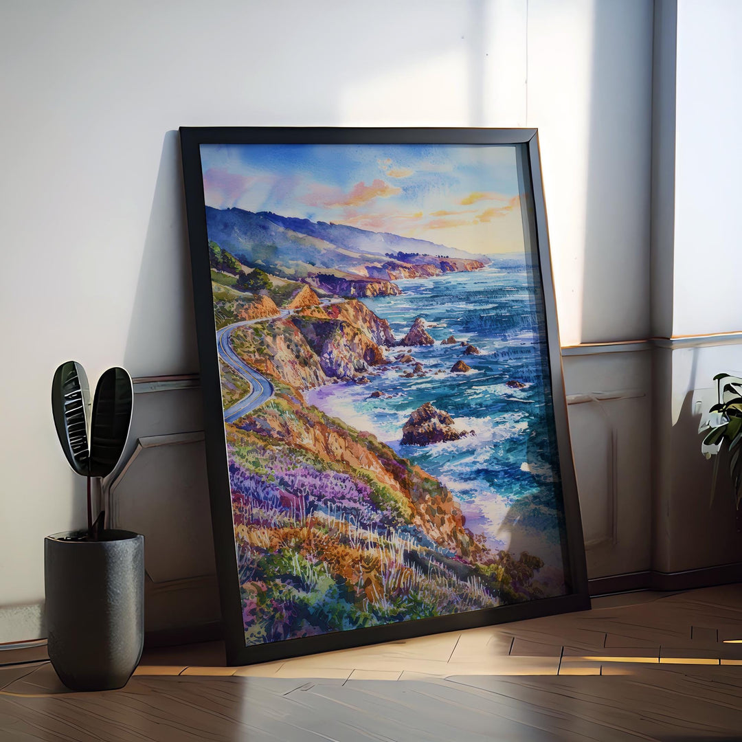 Monterey watercolor poster Wall Art Monterey Wall Hanging Home Décor Monterey Gift Art Lovers California Art Lover Gift California wall art