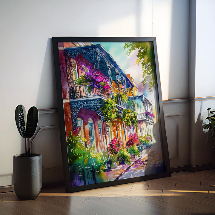 New Orleans watercolor poster Wall Art New Orleans Wall Hanging Home Décor New Orleans Gift Art Lovers Louisiana Art Lover Gift Louisiana
