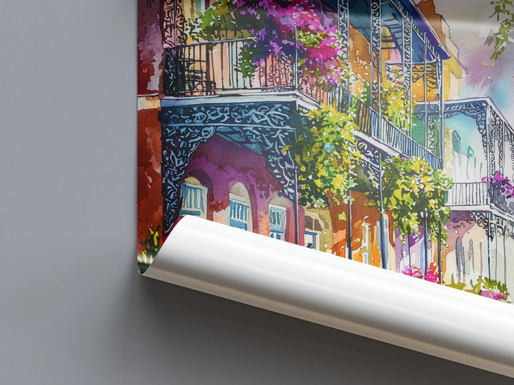 New Orleans watercolor poster Wall Art New Orleans Wall Hanging Home Décor New Orleans Gift Art Lovers Louisiana Art Lover Gift Louisiana