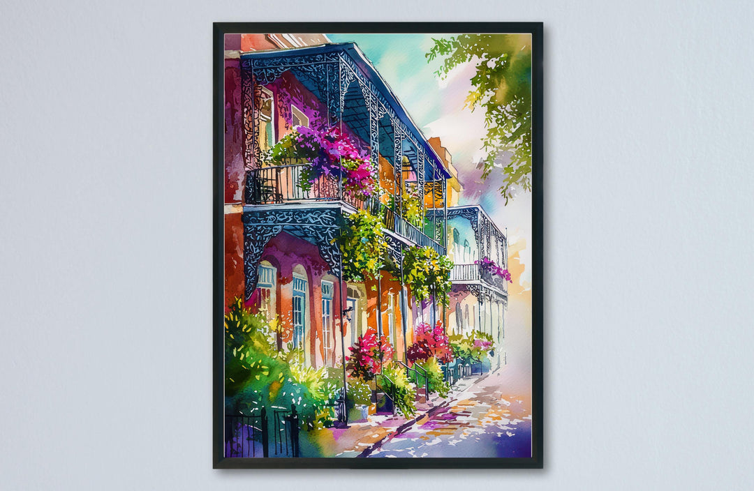 New Orleans watercolor poster Wall Art New Orleans Wall Hanging Home Décor New Orleans Gift Art Lovers Louisiana Art Lover Gift Louisiana