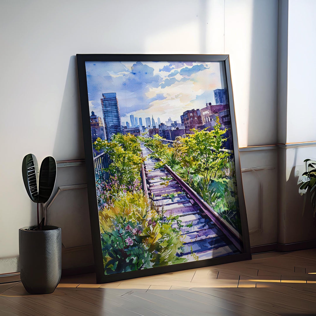 The High Line watercolor poster Wall Art The High Line Wall Hanging Home Décor The High Line Gift Art Lovers New York Art Lover Gift