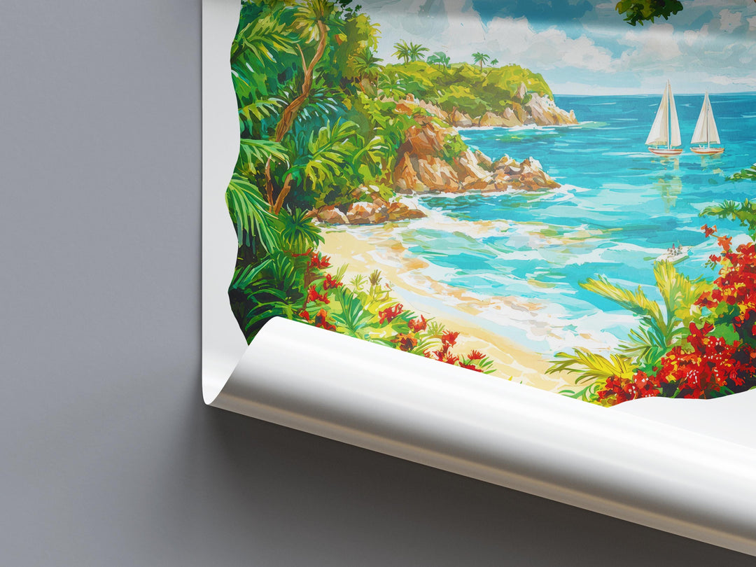 Barbados Watercolor Poster Wall Art Barbados Wall Hanging Home Décor Barbados Gift Art Lovers Barbados Wall Art