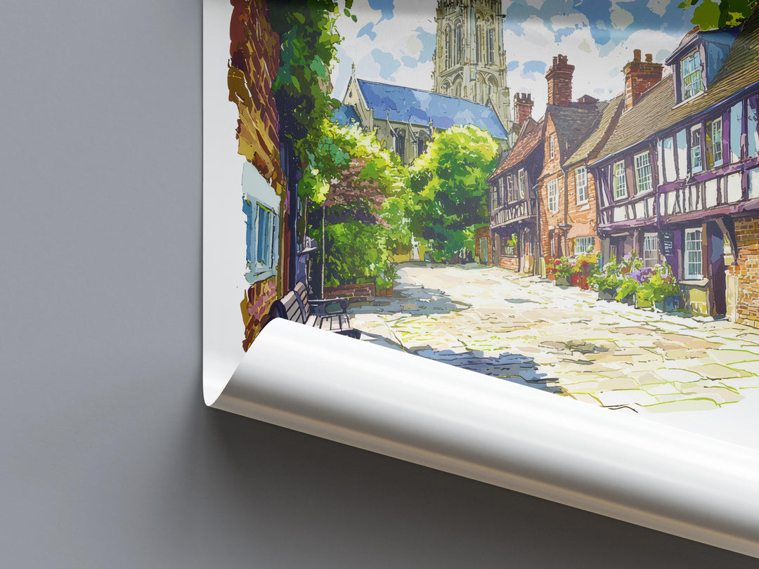 Winchester Watercolor Poster Wall Art Winchester Wall Hanging Home Décor Winchester Gift Art Lovers United Kingdom Wall Art