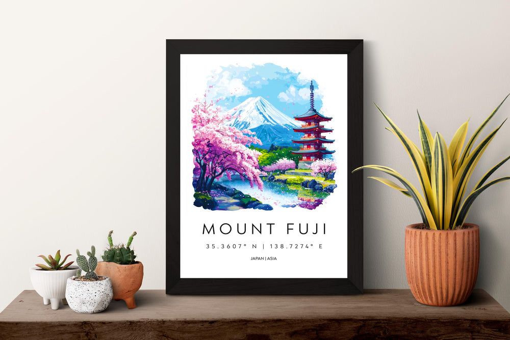 Mount Fuji watercolor poster Wall Art Mount Fuji Wall Hanging Home Décor Mount Fuji Gift Art Lovers Japan Art Lover Gift
